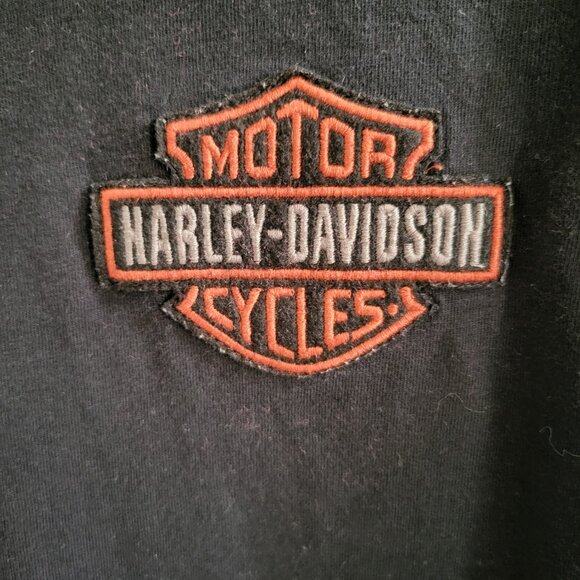 Harley Davidson Copperblock Block Letter Long Sleeve T-Shirt Mens Large Black - Picture 3 of 6